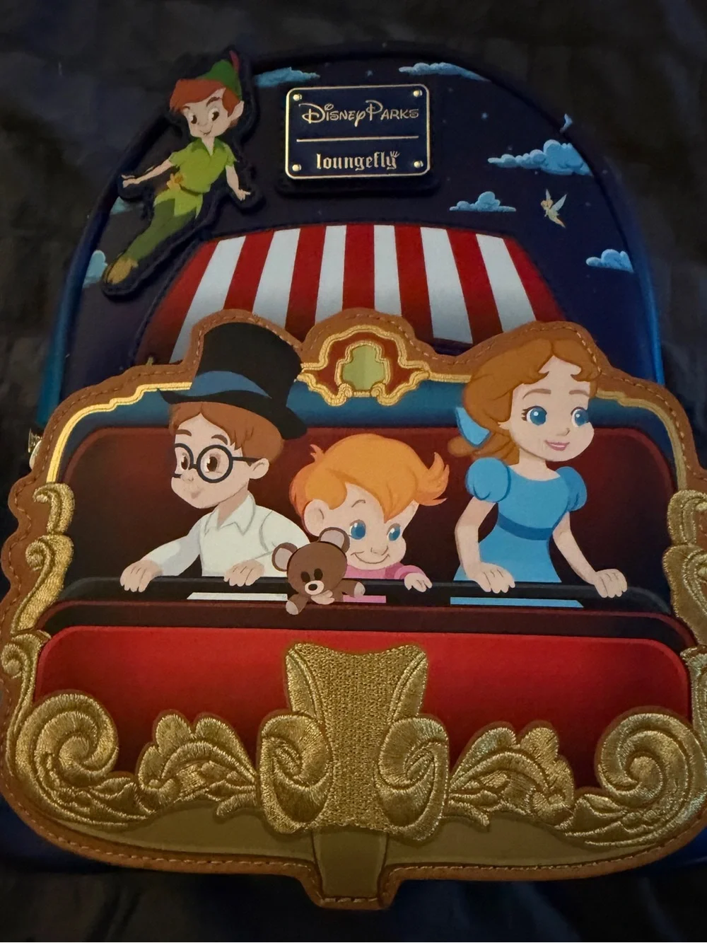 Loungefly Navy & Red Peter Pan Ride Mini Backpack